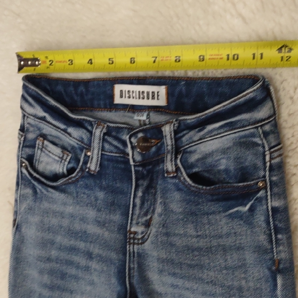 DISCLOSURE Blue Flare Wide Leg Jeans - Picture 7 of 16